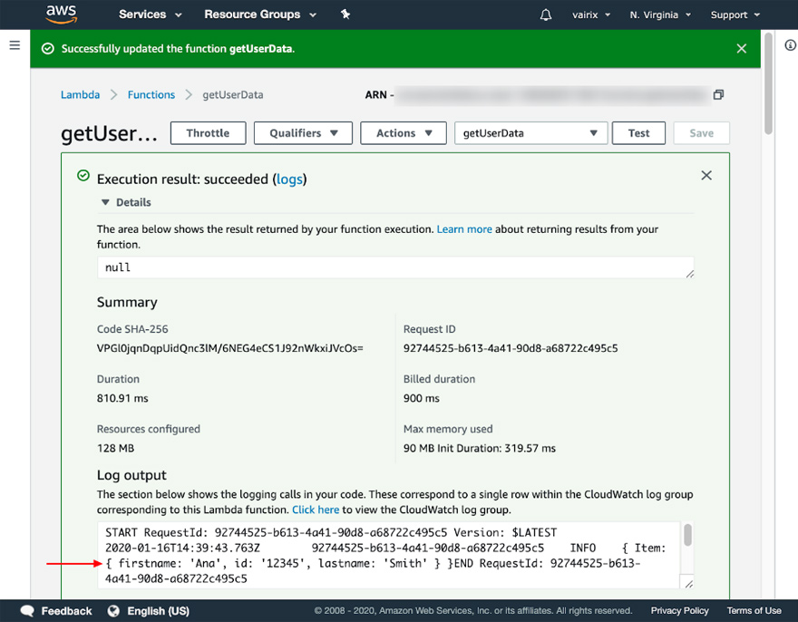 Lambda & DynamoDB