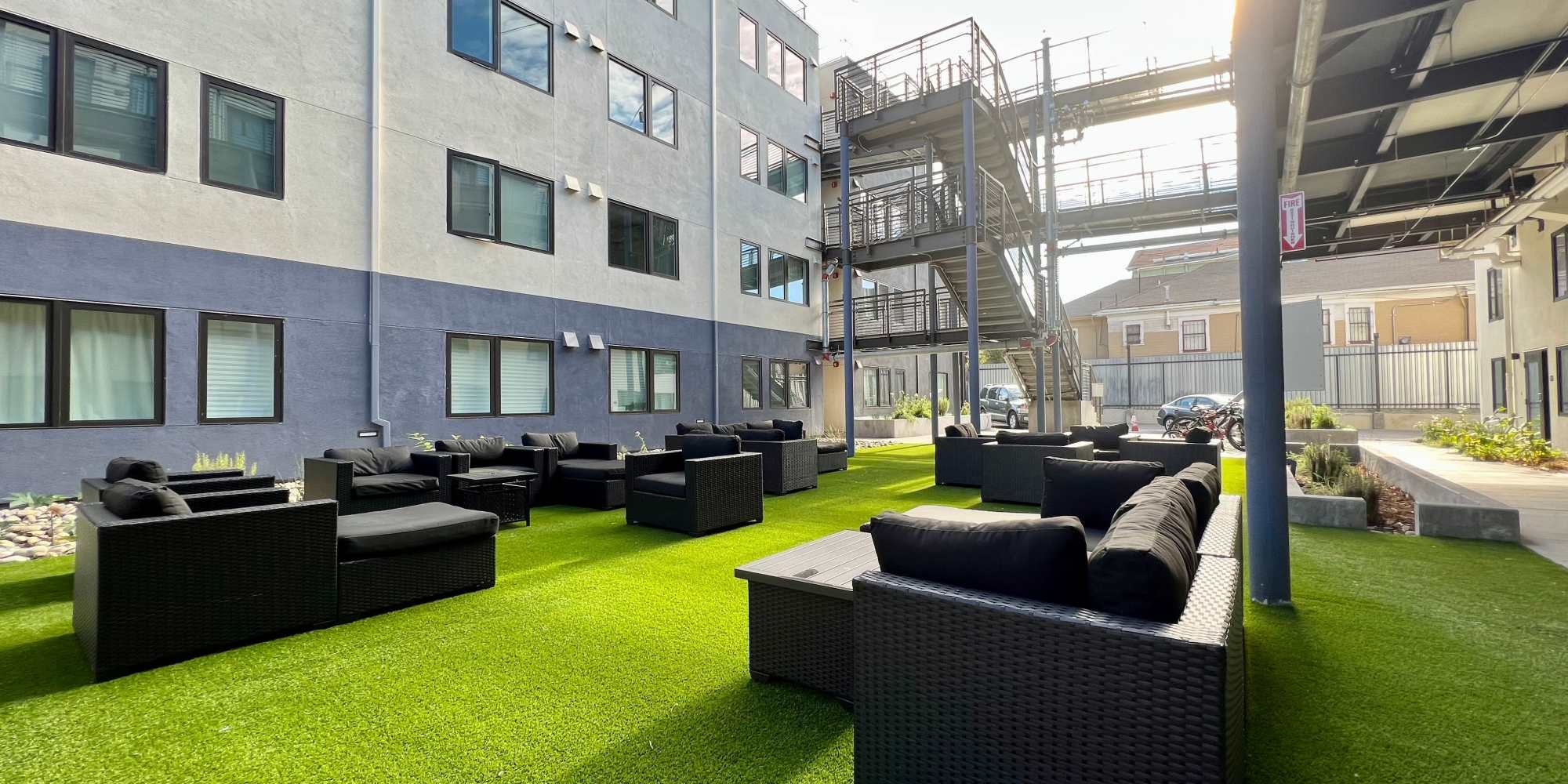 Courtyard patio