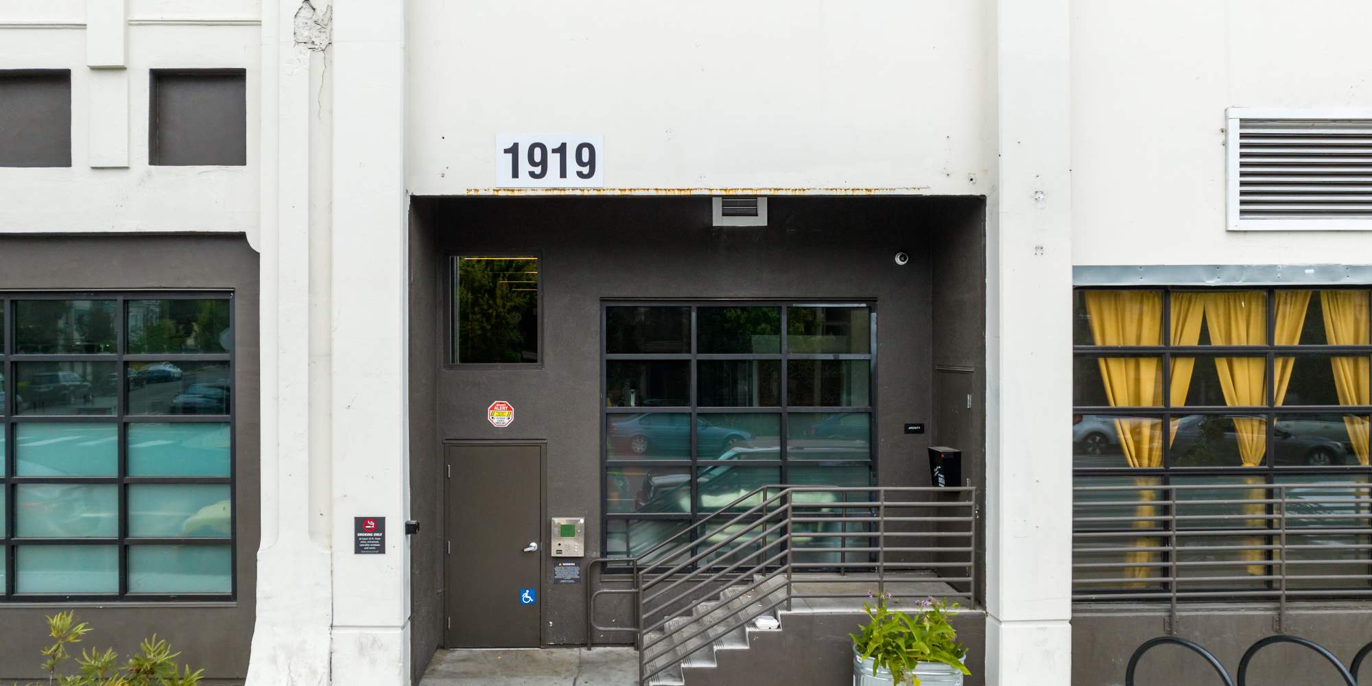 Exterior of apartment building