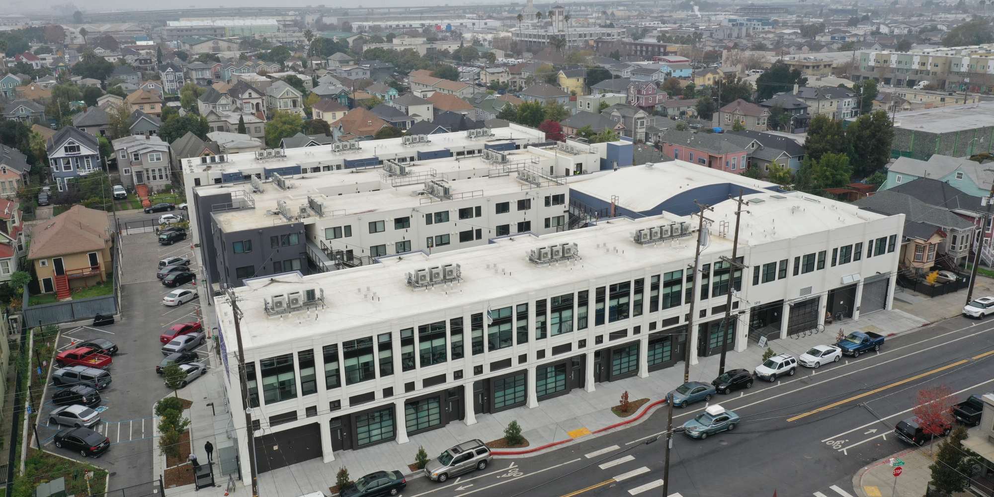 Exterior of apartment building