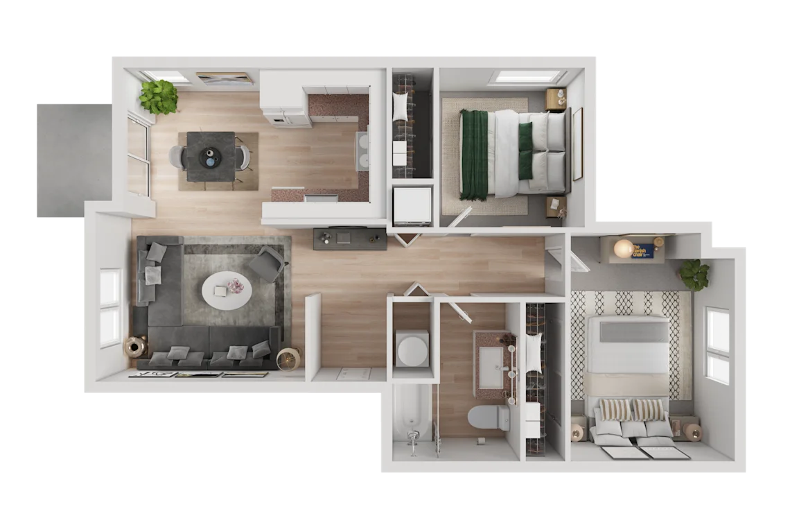 2BD, 1BTH 60%