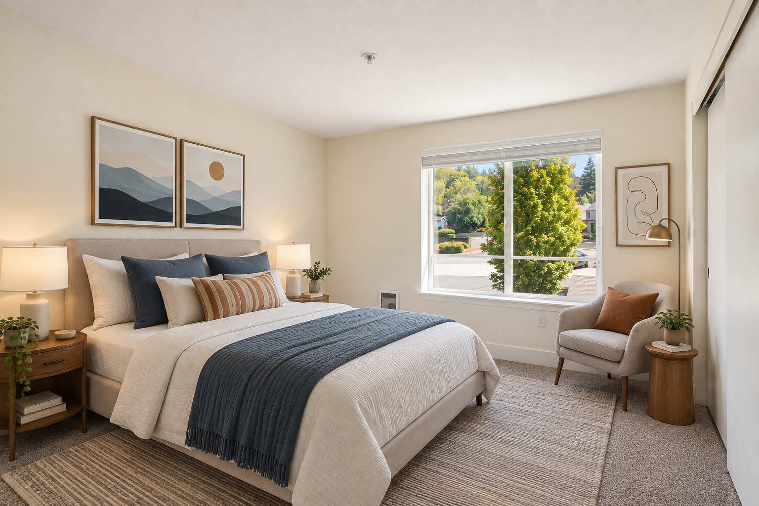 Furnished bedroom