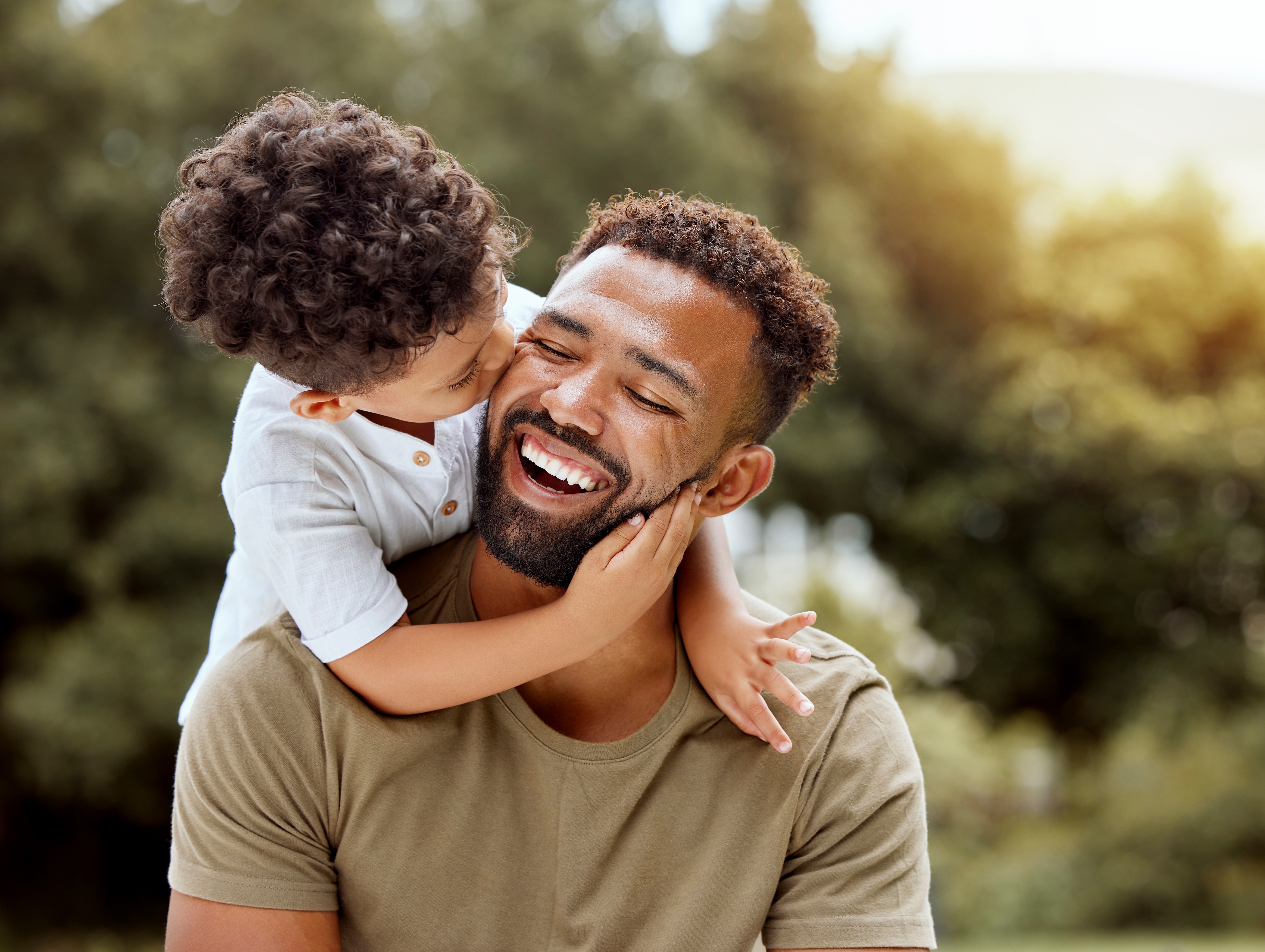 Family hugging stock image