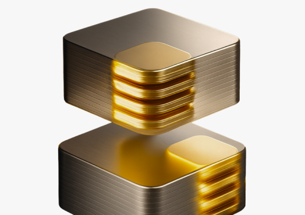 Stacked gold blocks