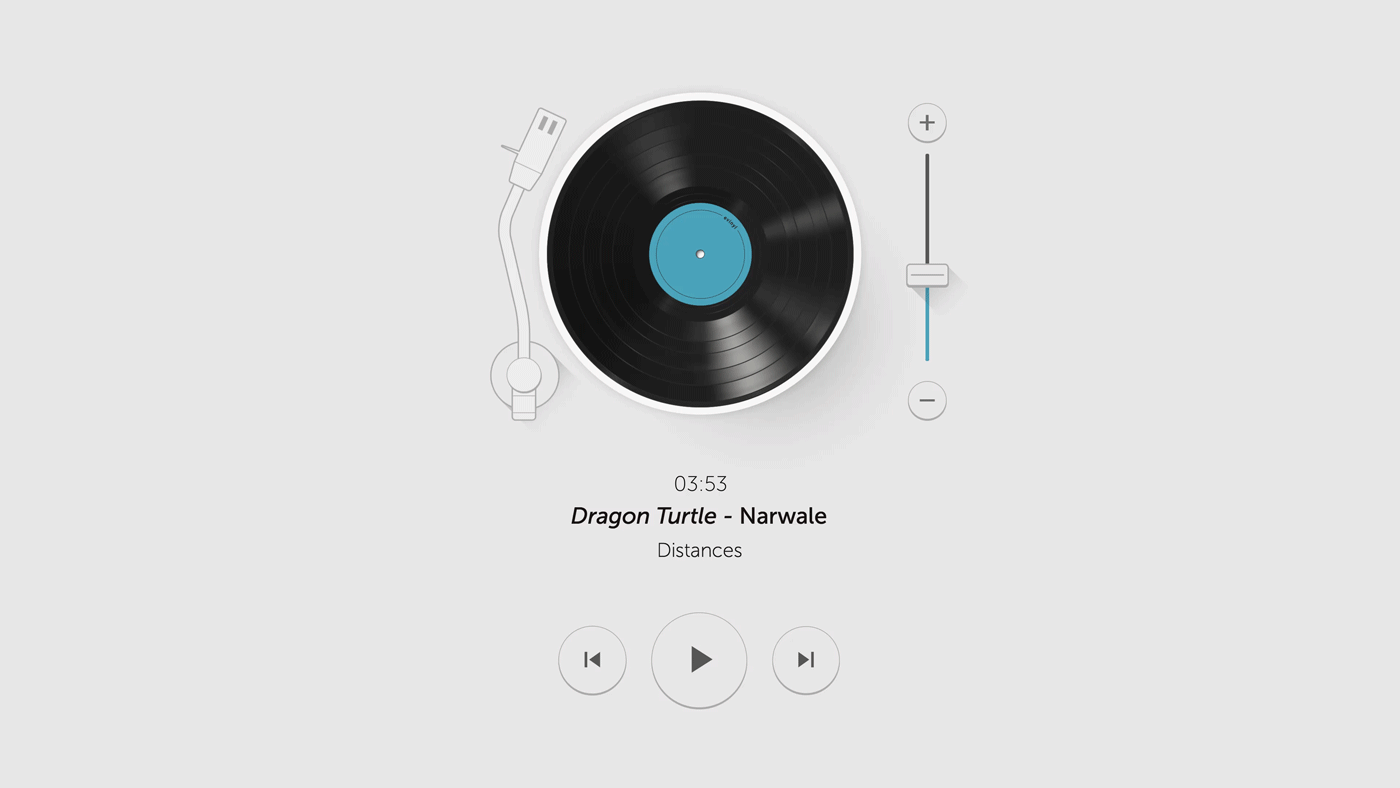 eVinyl record player animation