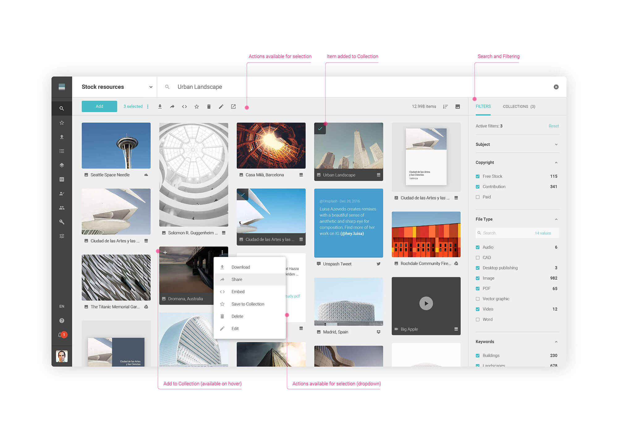 Picturepark content browser