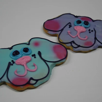 Decorated sugar cookies: puppies