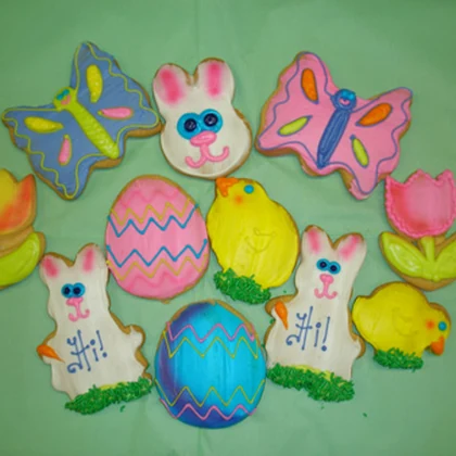 Decorated sugar cookies: easter