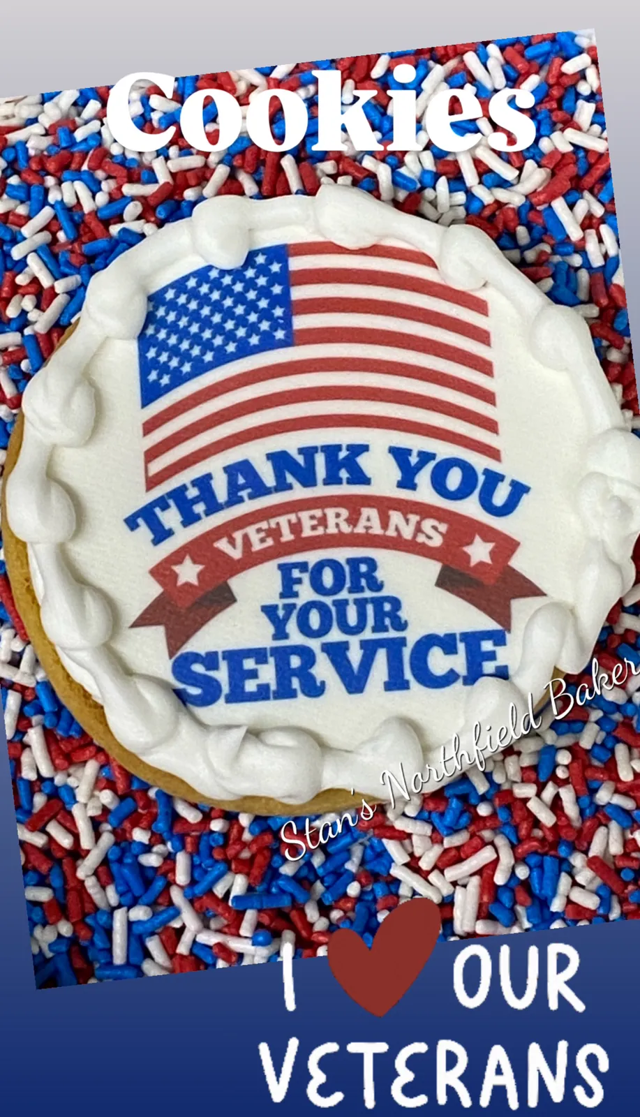 Thank you veterans cookies