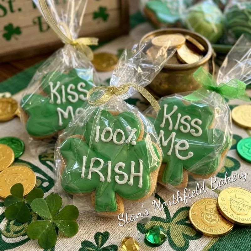 Shamrock cookies for St. Patrick's Day