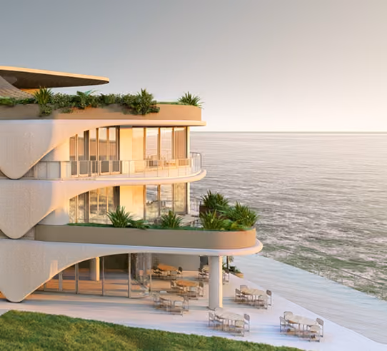 Clifftop residence overlooking the ocean