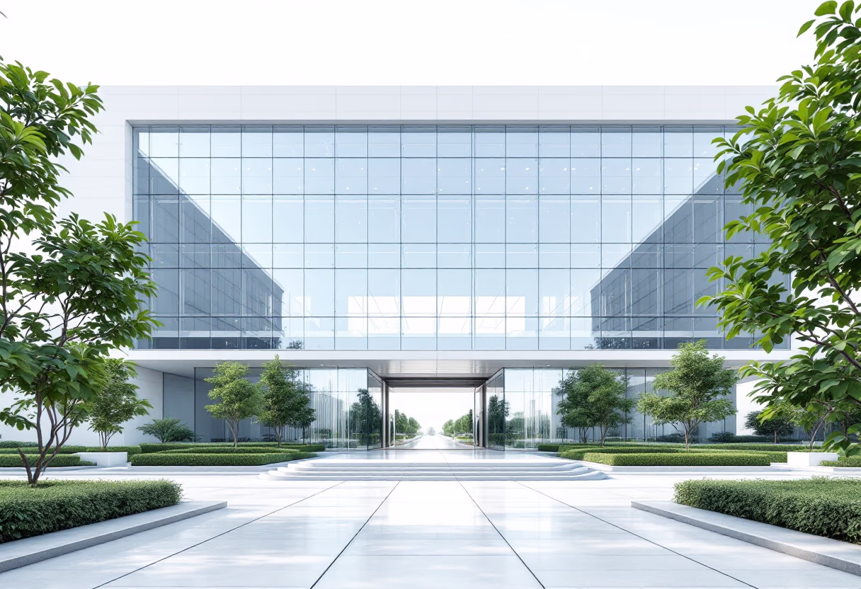 image of completed building project (for a construction company)