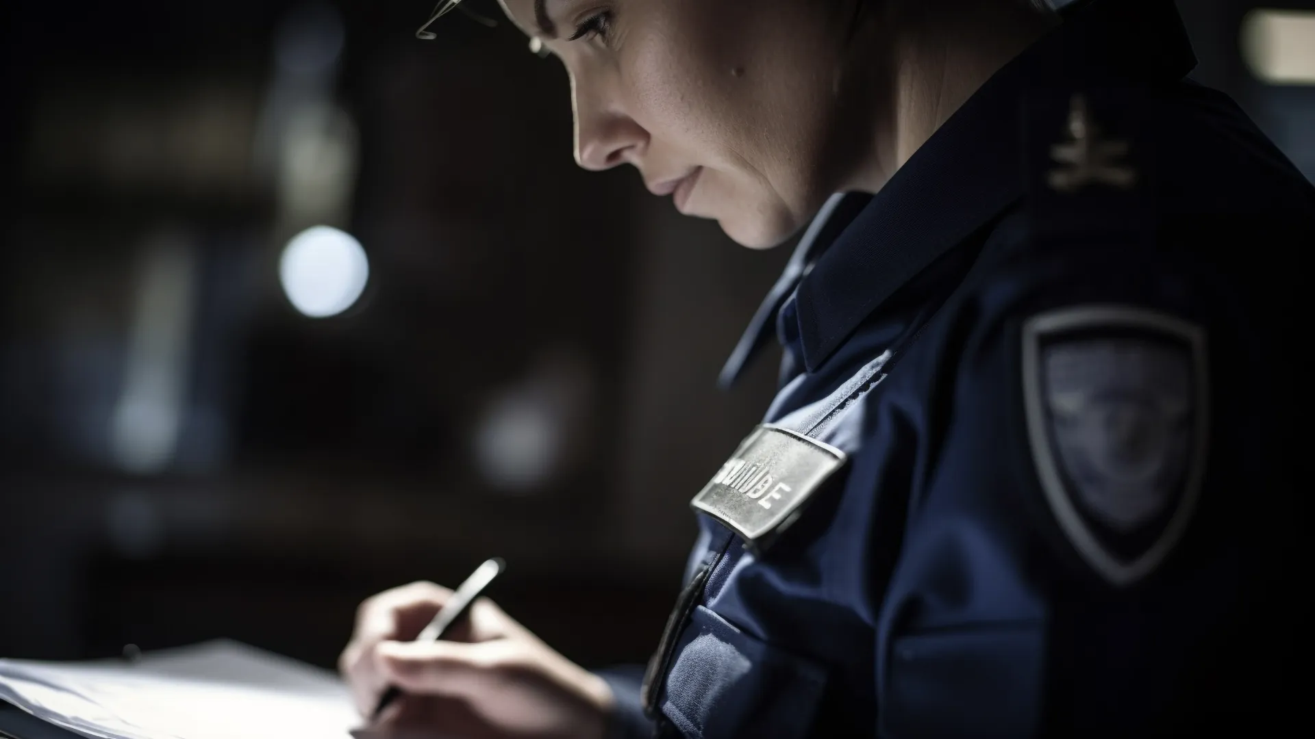 Police office focussed on documents