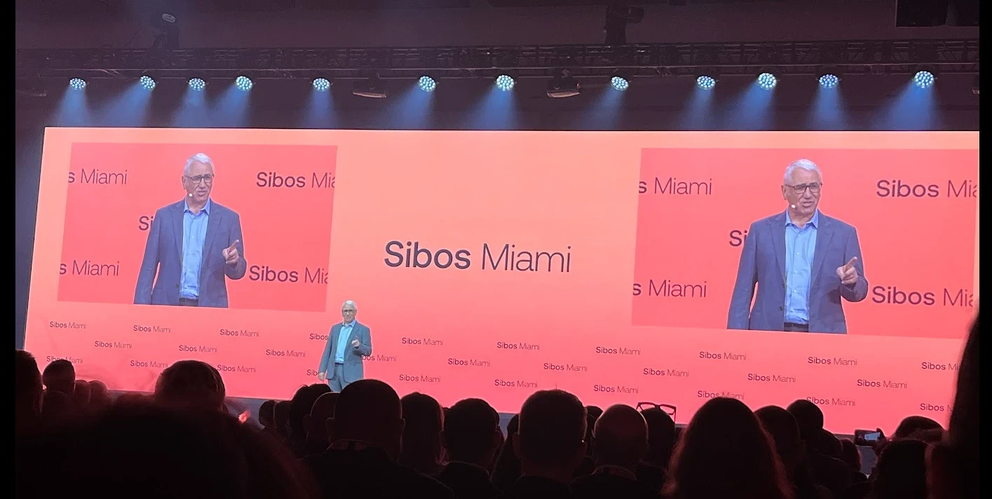 Main-stage keynote at Sibos 2026 in Miami
