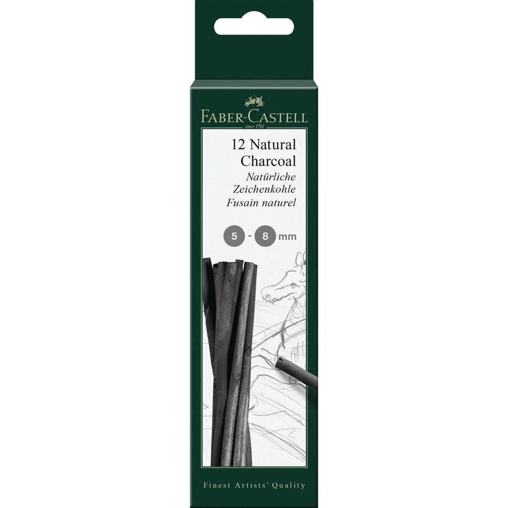 Pitt Natural Willow Charcoal Sticks, Box of 12 — Faber-Castell