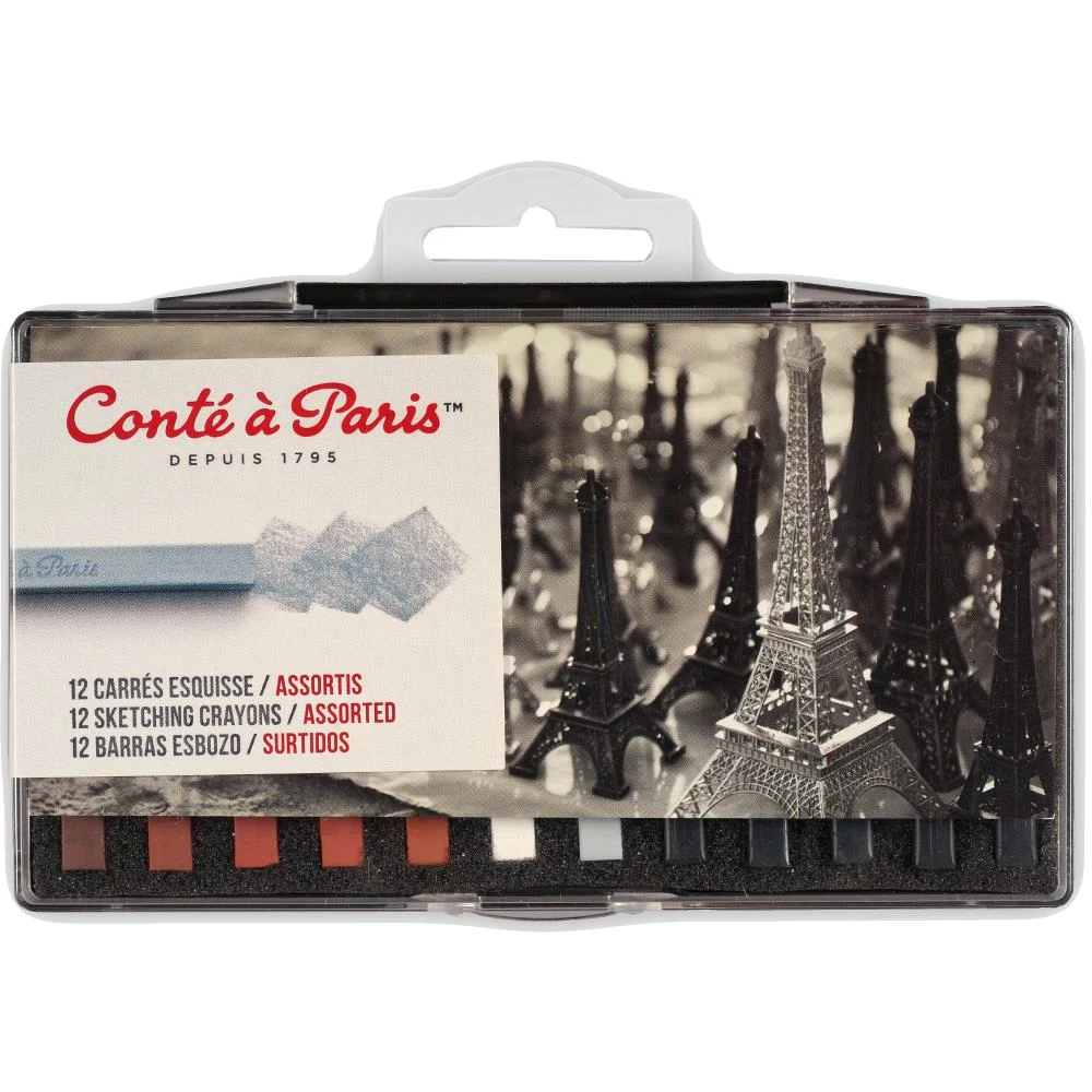 Sketching Crayons assorted set x12 — Conté à Paris