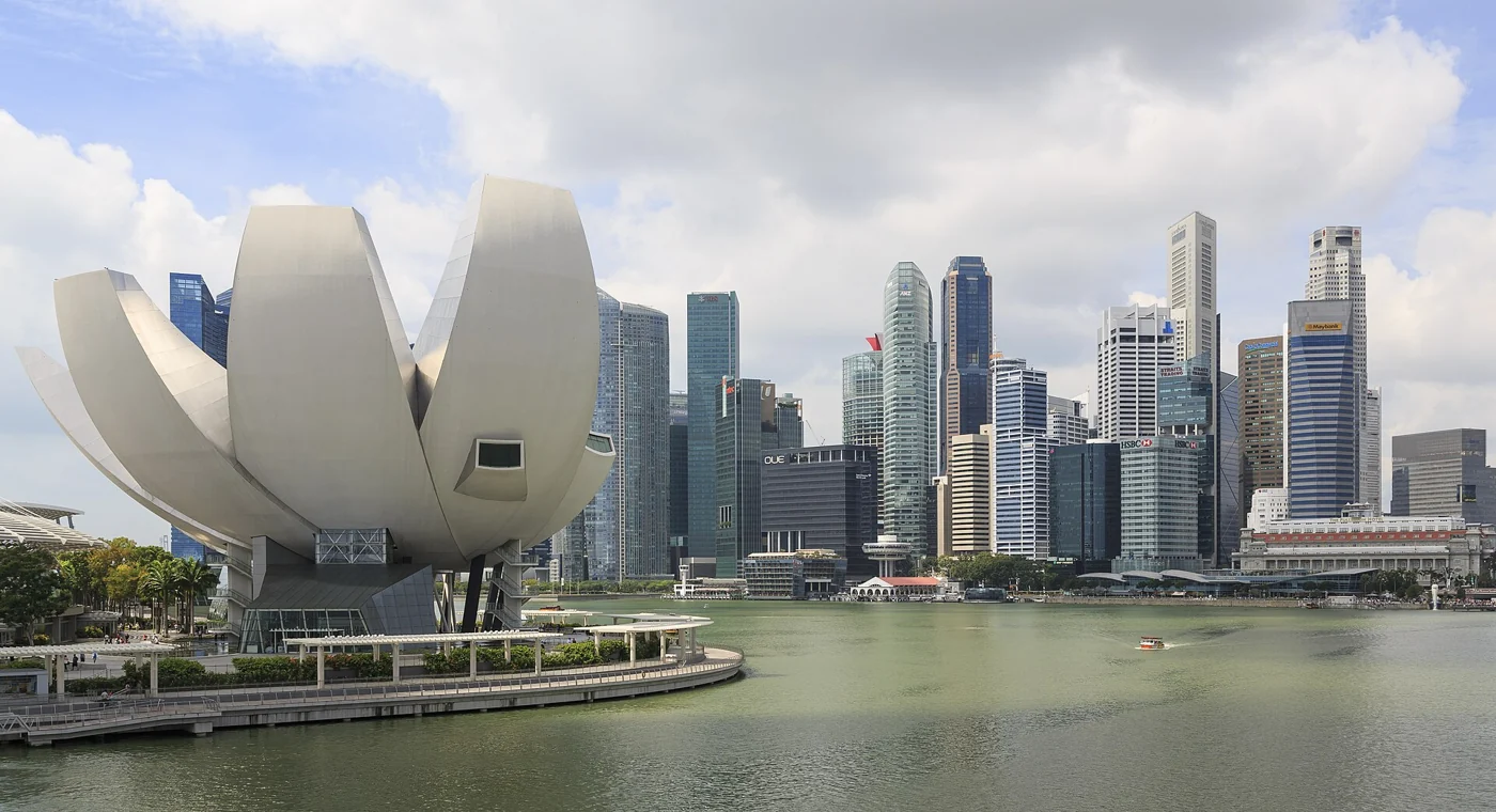 Marina Bay, Singapore — viewed from Helix Bridge