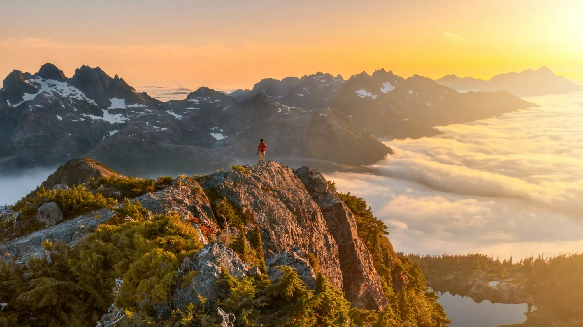 Vancouver Island summit landscape used as an outfitting and expeditions illustration