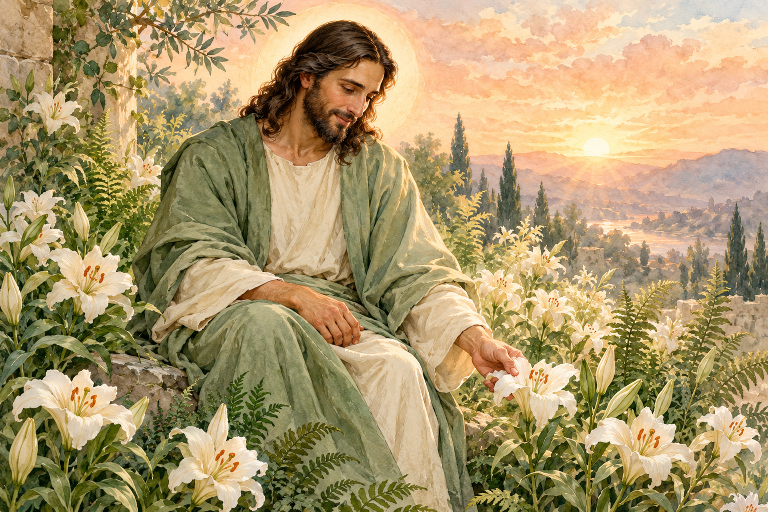 Garden of Mercy — Original generated artwork; not a manufactured product photograph