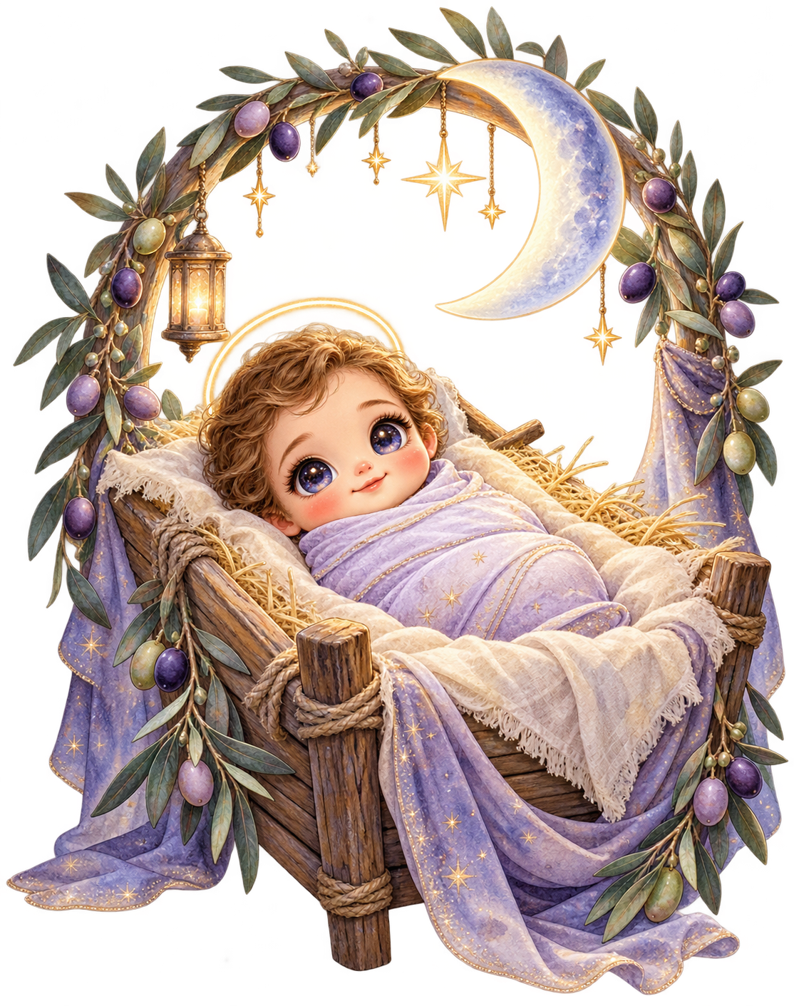 Moonbeam Cradle — Original generated artwork; not a manufactured product photograph