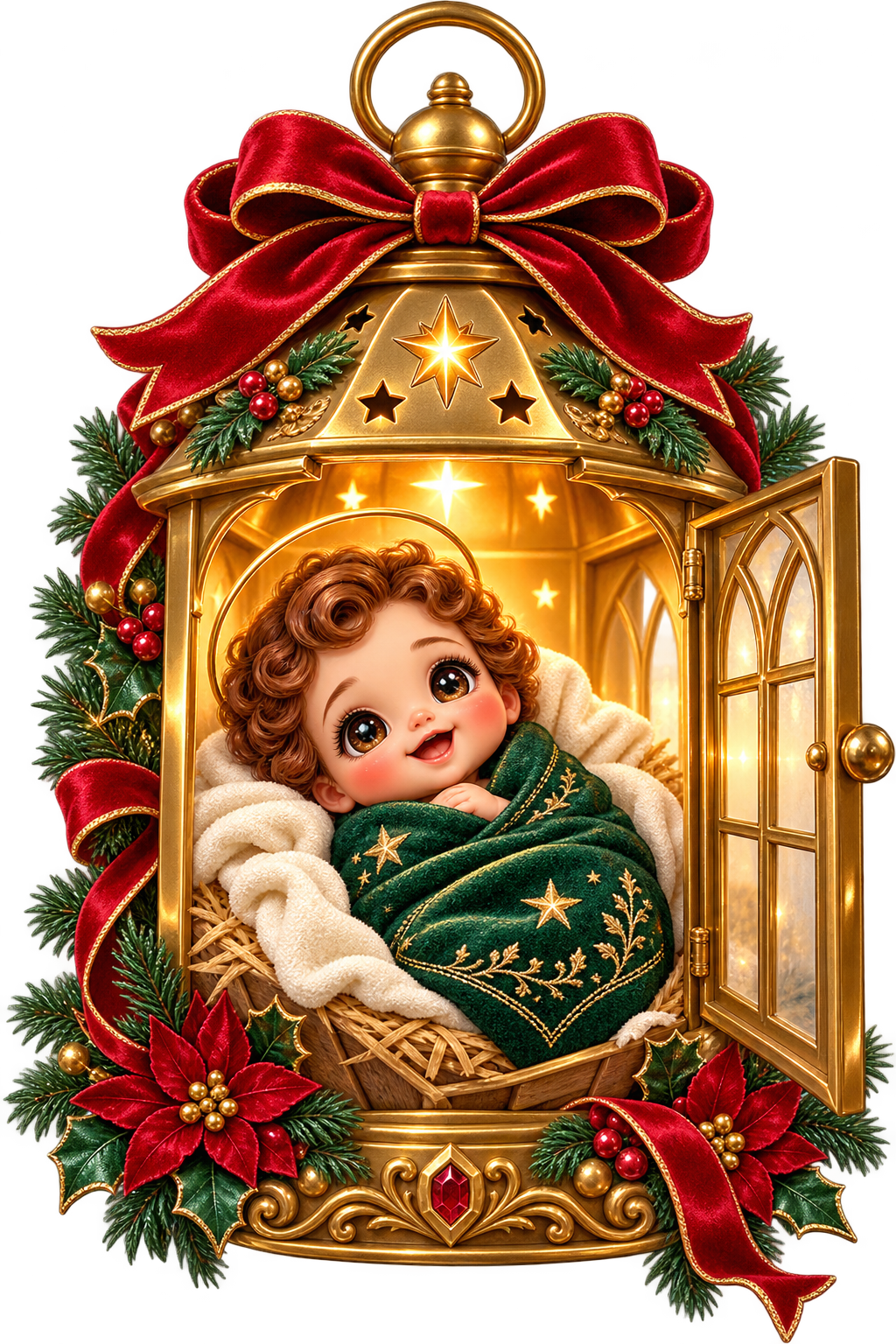 Little Christmas Lantern — Original generated artwork; not a manufactured product photograph