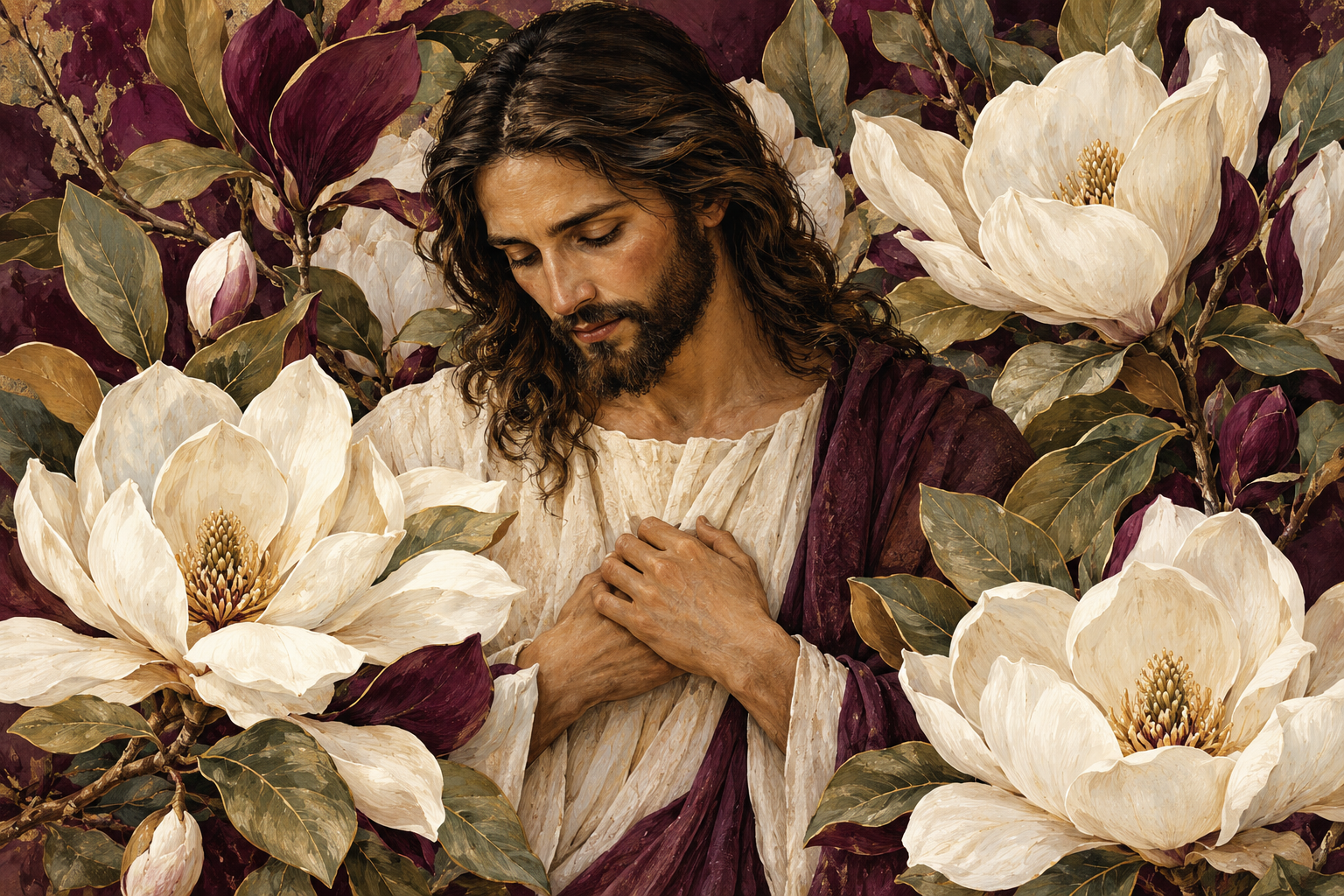Magnolia devotion — Original generated artwork; not a manufactured product photograph