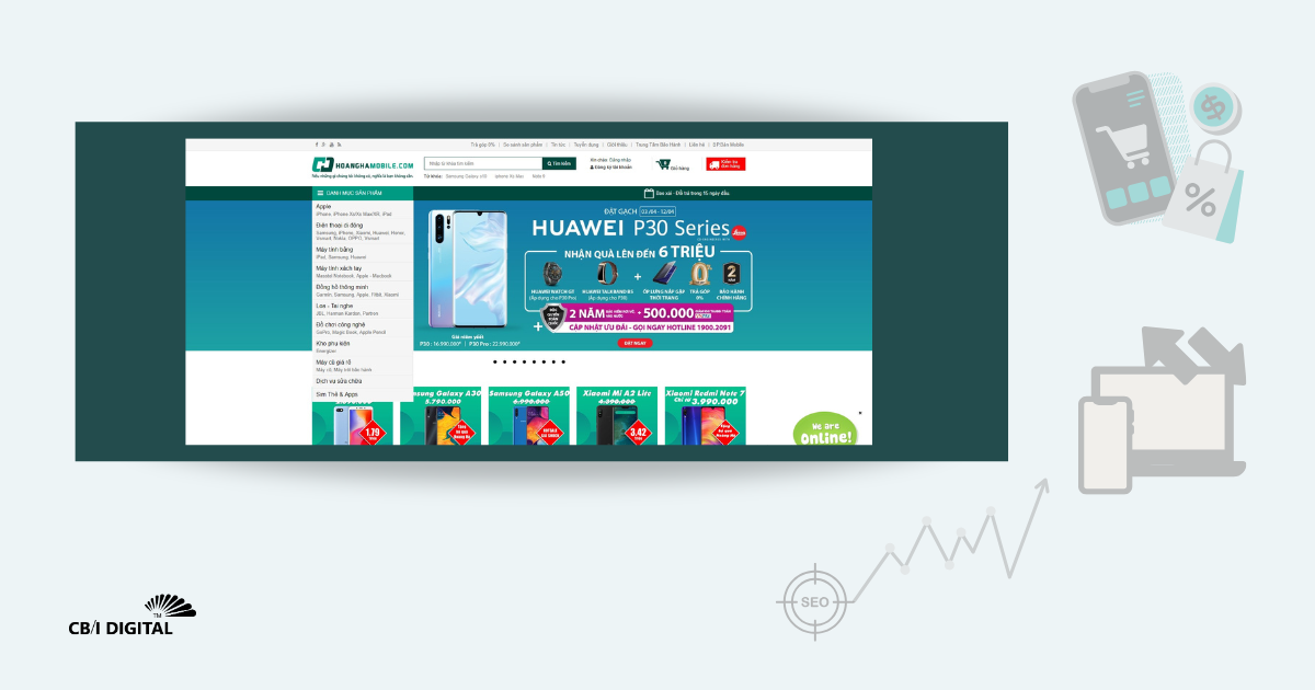 View Hoang Ha Mobile's images on CB/I Digital Case Study Page of Platform Development Service.