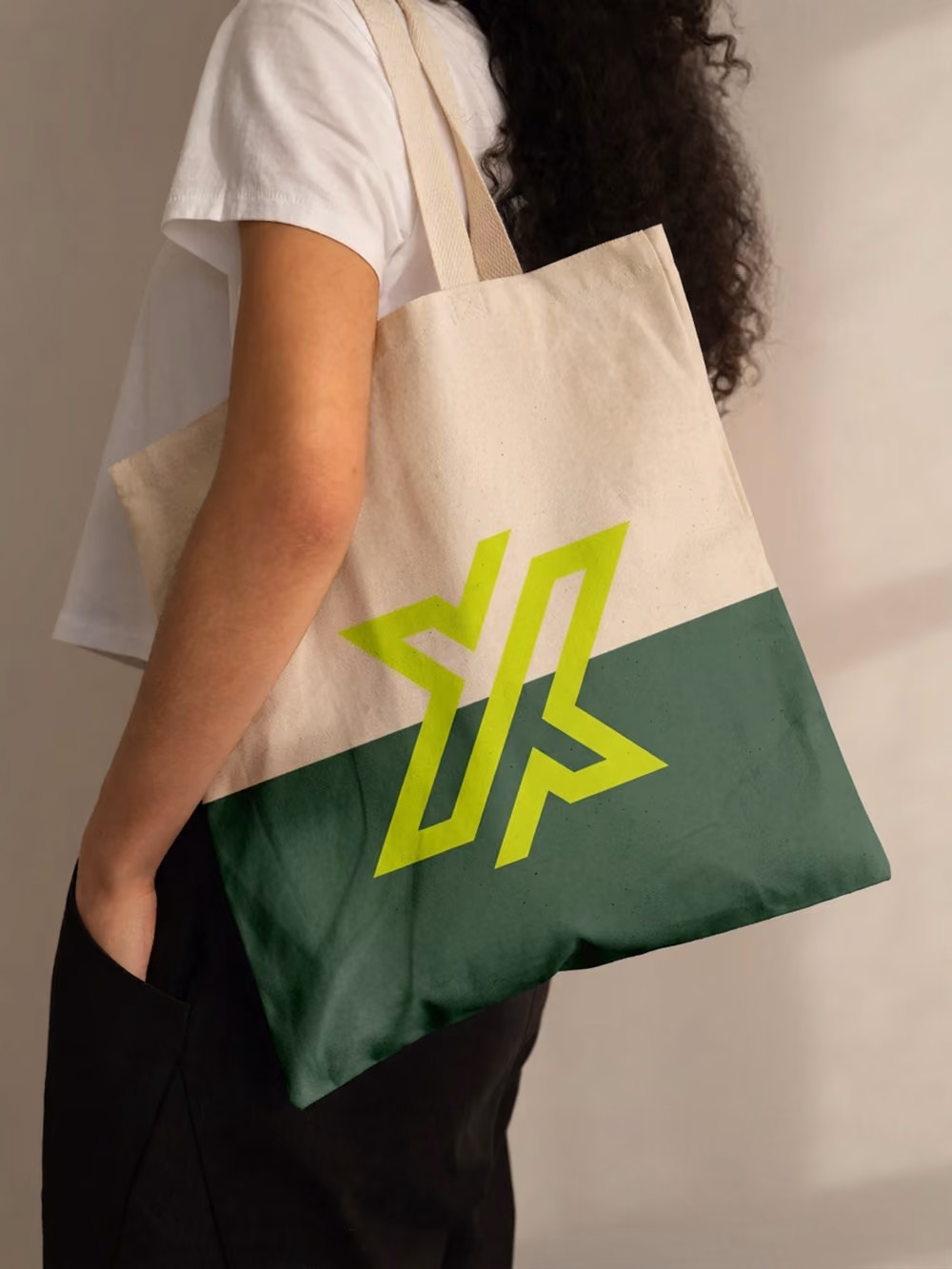 Branded canvas tote bag