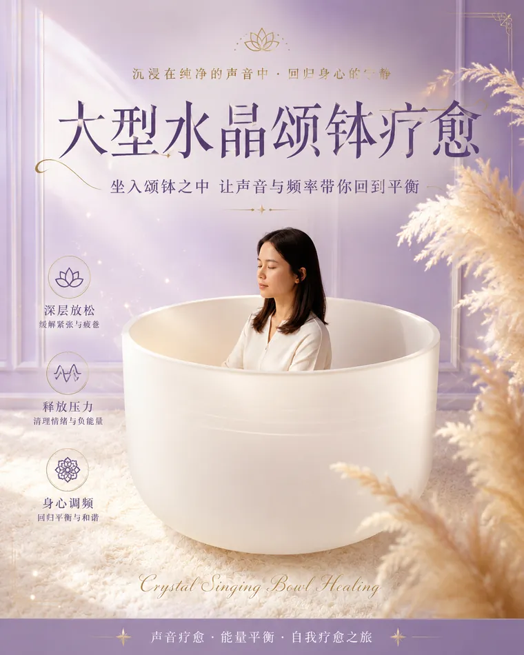 大型水晶颂钵疗愈