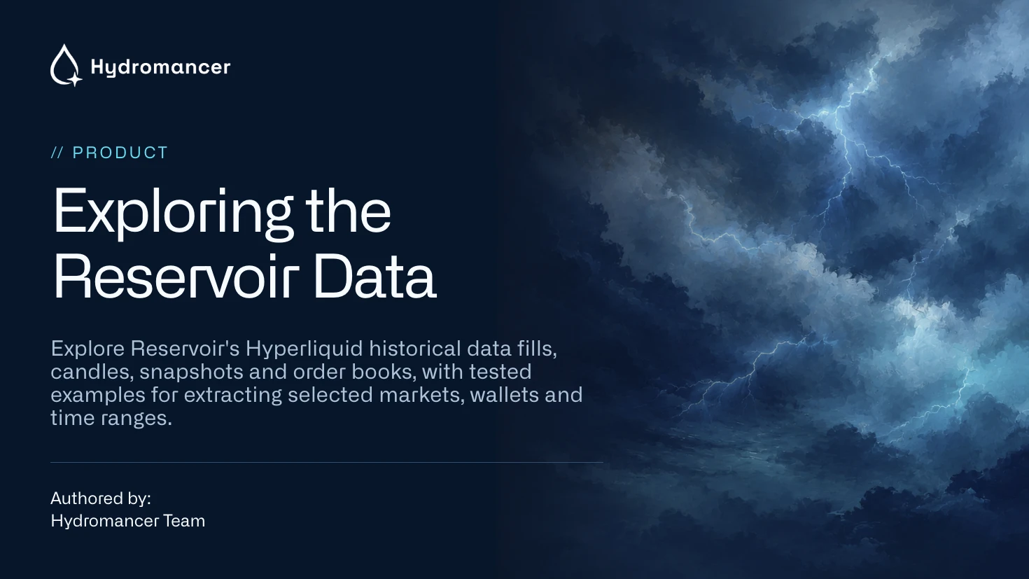 Exploring the Reservoir Data