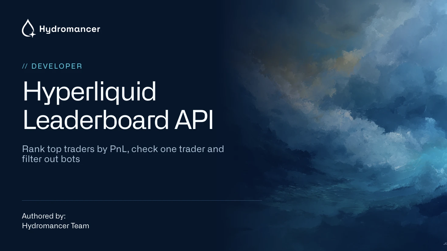 Hyperliquid Leaderboard API: Track Top Traders' PnL banner