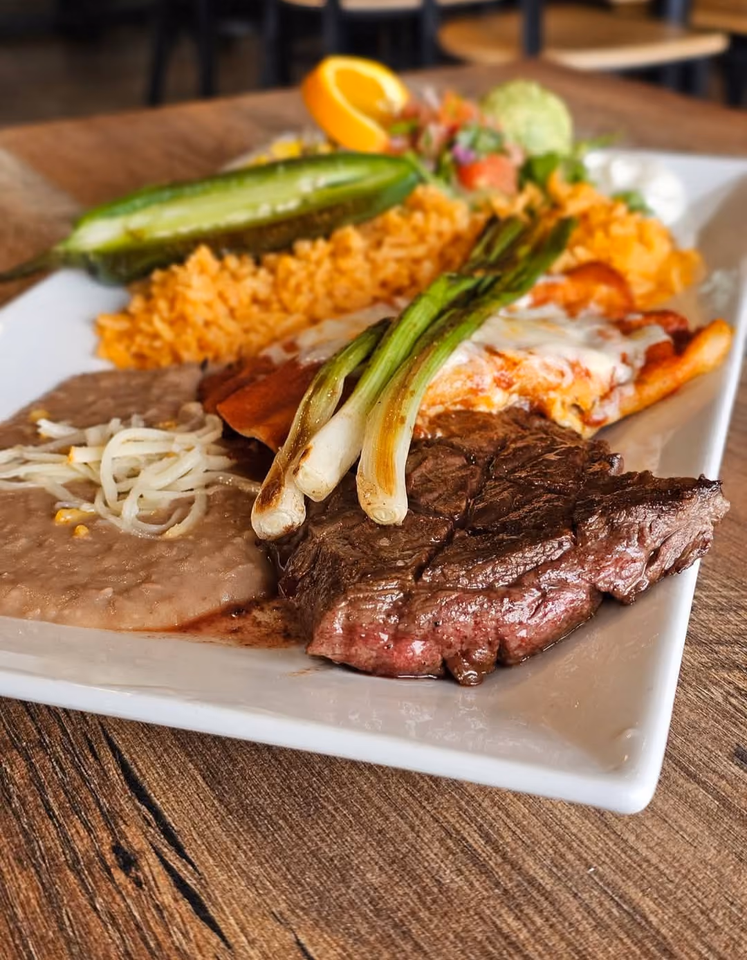 Carne asada plate at Don Chuy's Taqueria