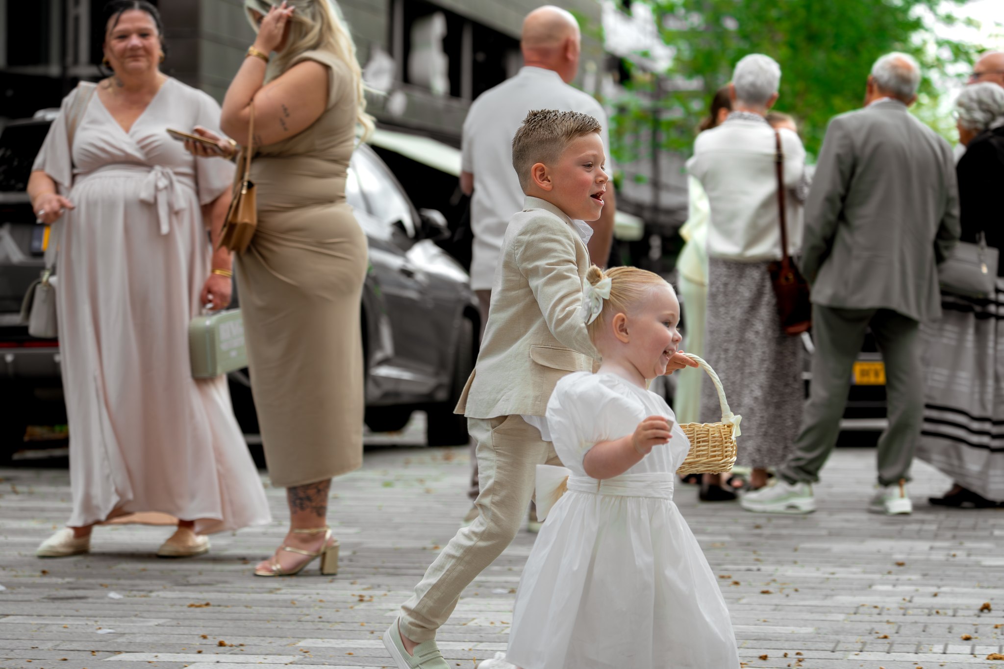 Kinderen tijdens de bruiloft van Sander en Anique