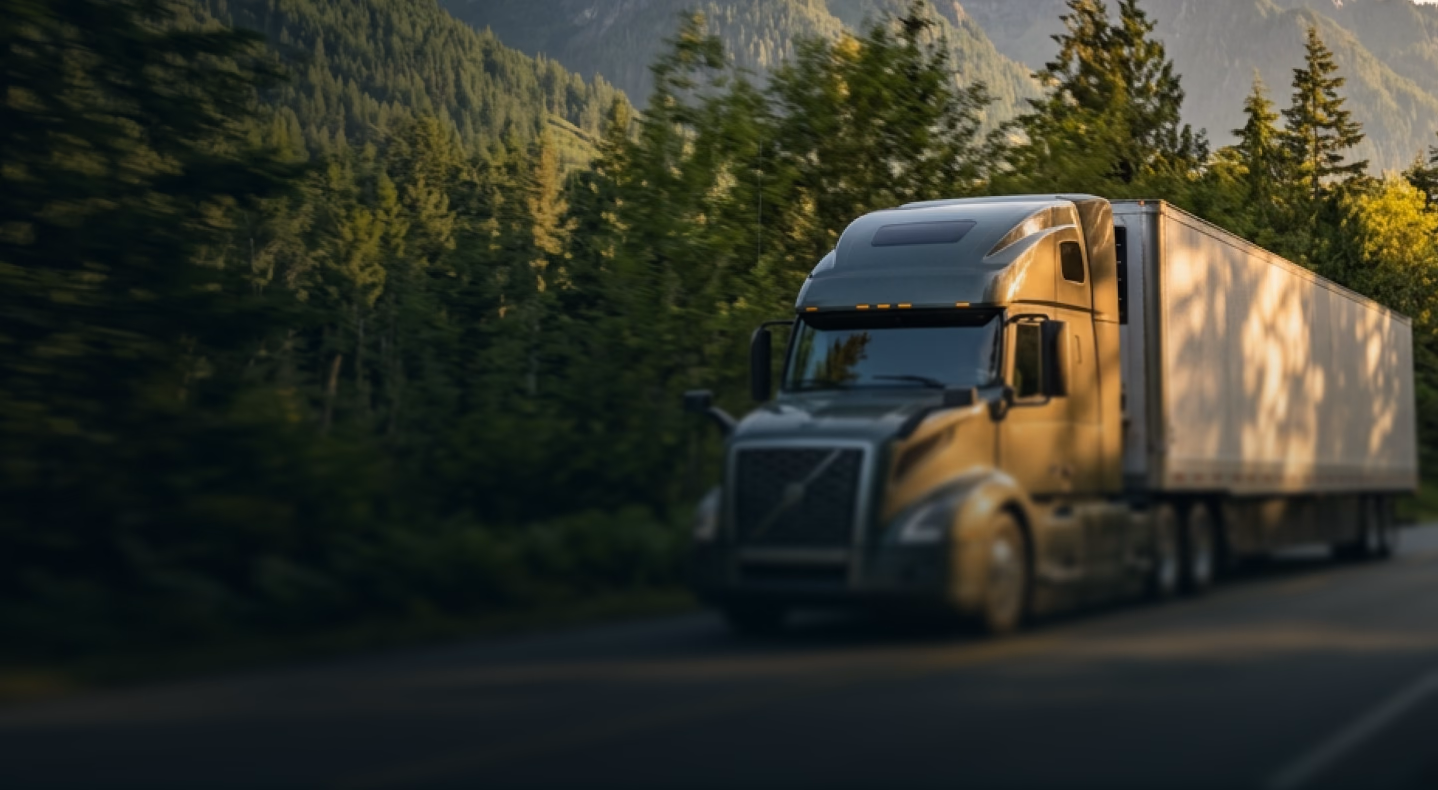 Heavy-duty truck on the road