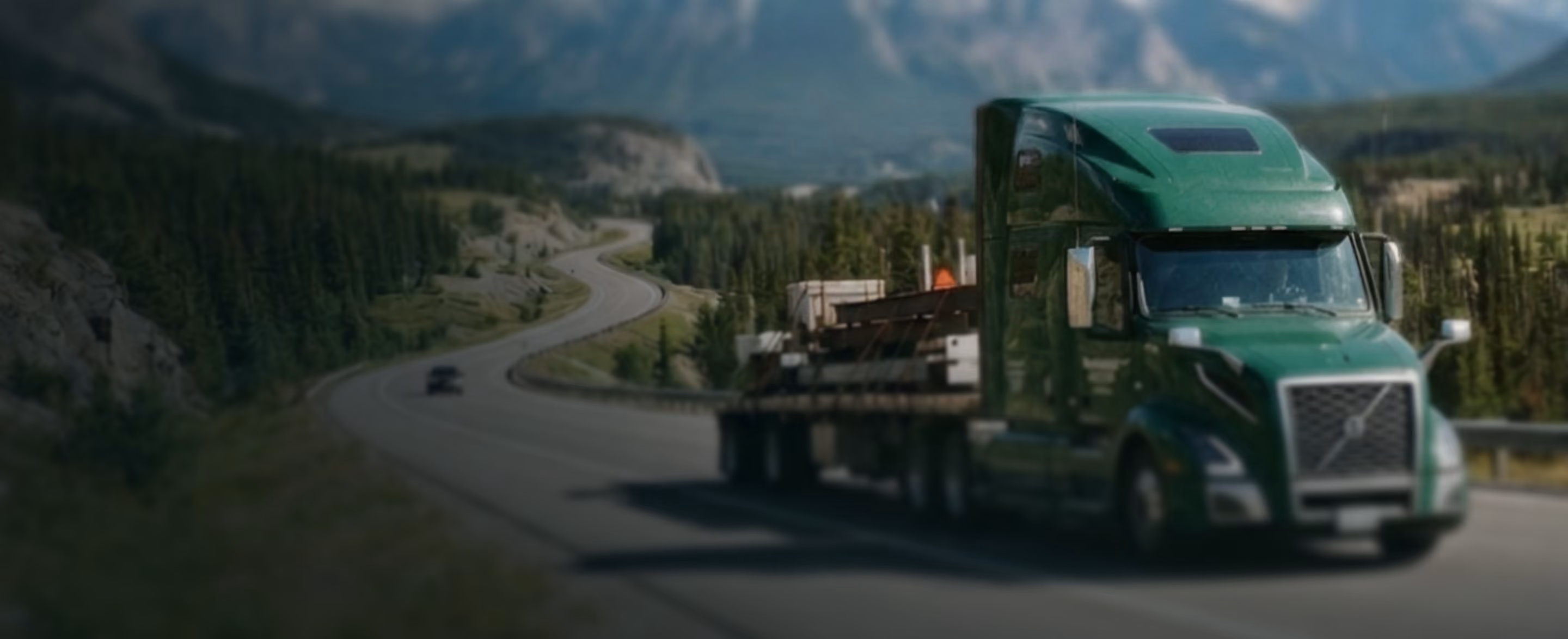 Heavy-duty truck on the road