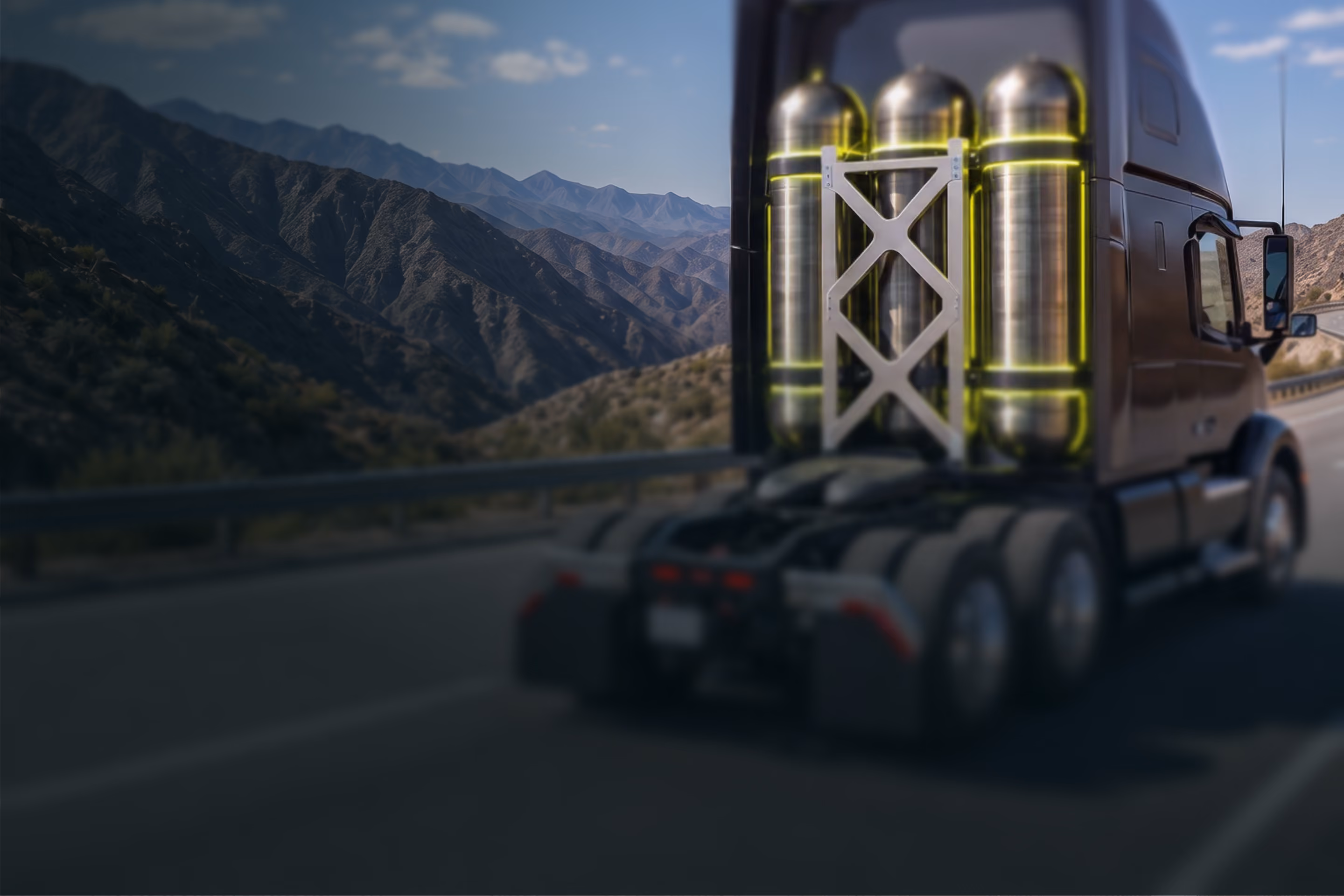 Heavy-duty truck on the road