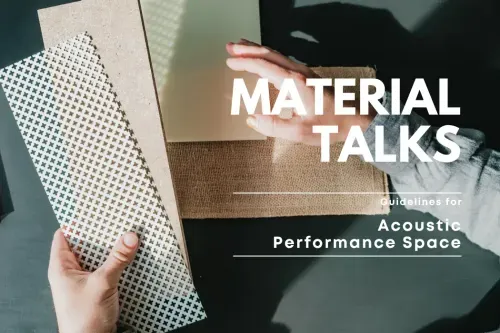 Acoustic material samples reviewed during a consultancy project
