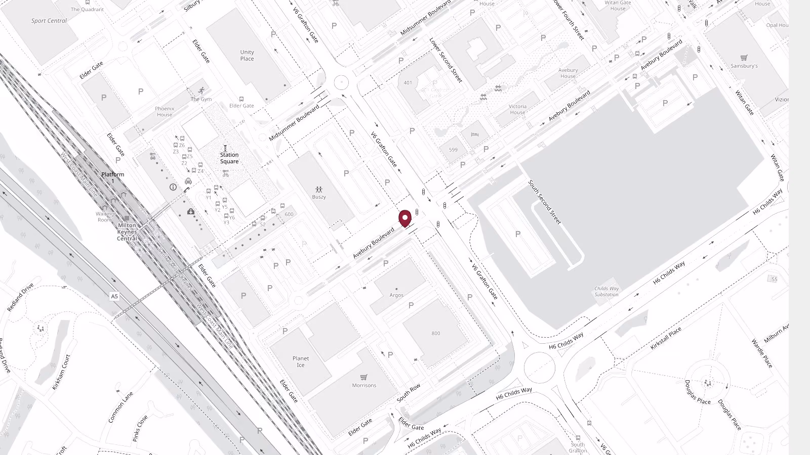 Map of Acoustic Design & Architecture showroom at Elder House, Milton Keynes