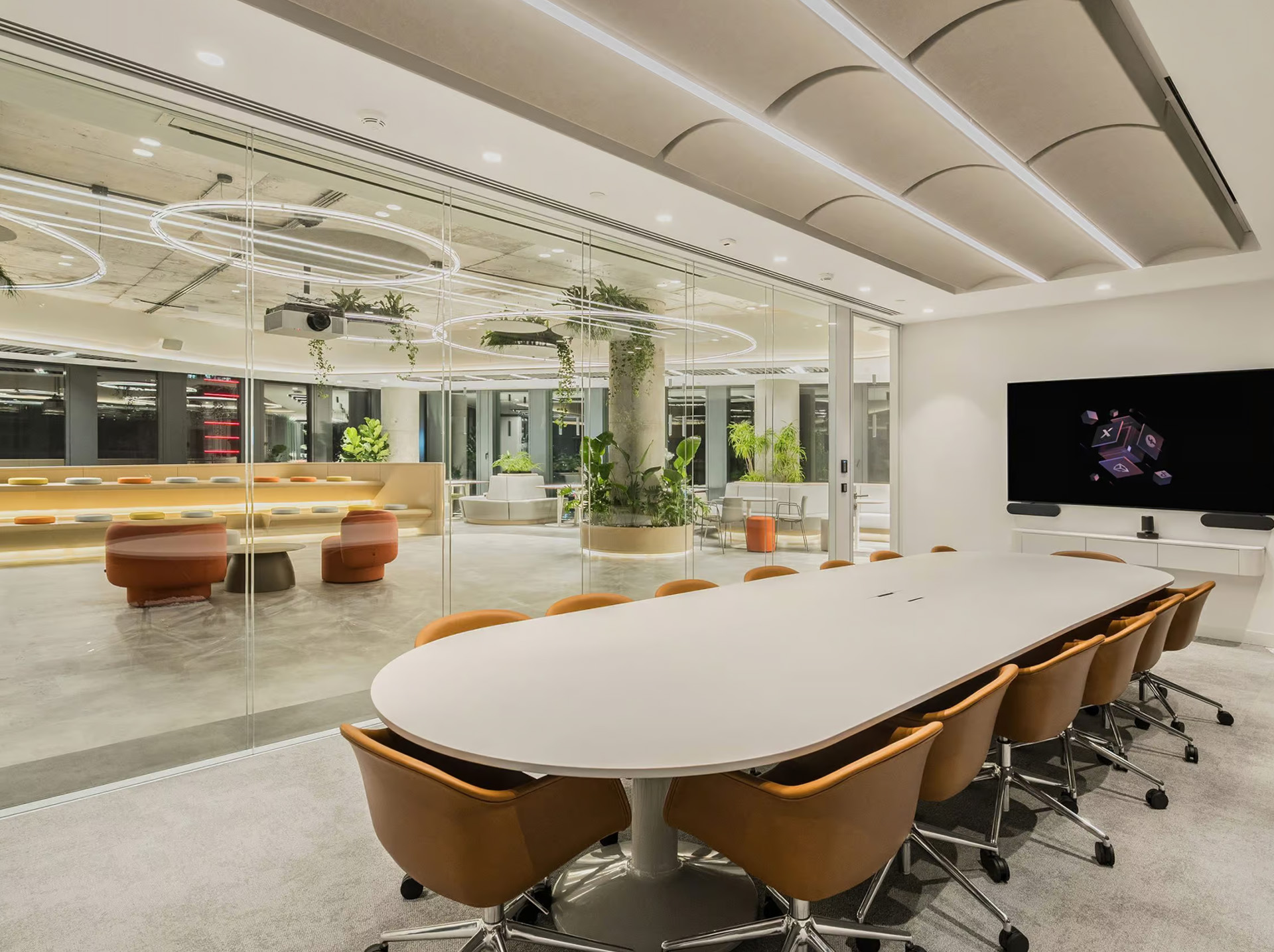Acoustic Ceiling Tiles installed in an interior