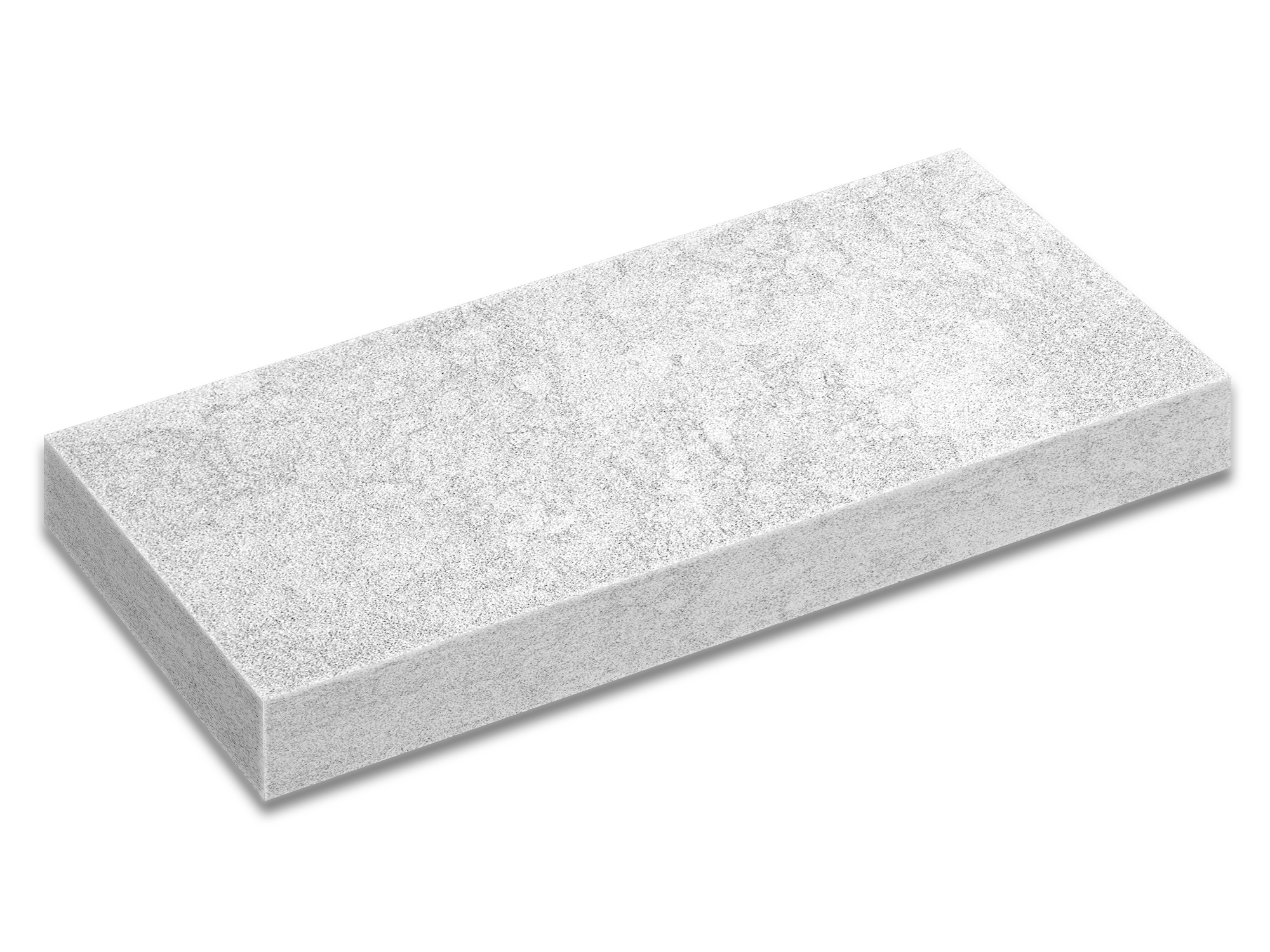 Ice Blue marble coping and tread with a straight edge profile and a pale gray-white surface.