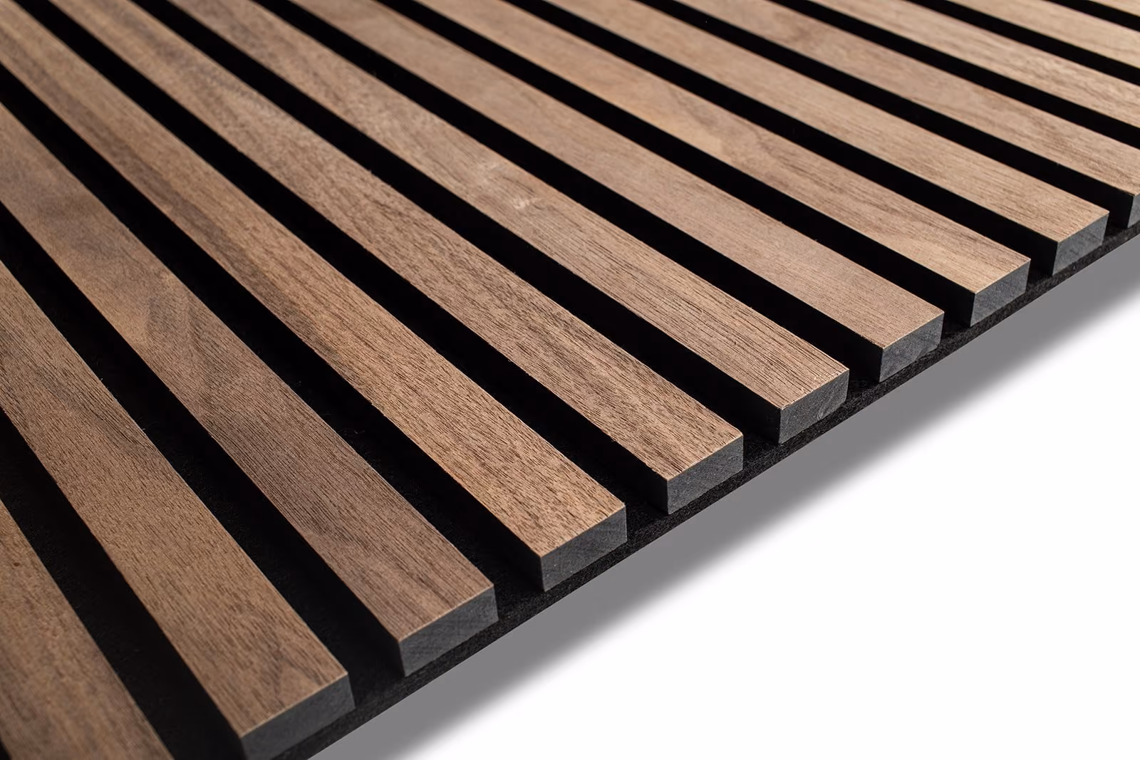 Walnut timber acoustic panel by Kuuks