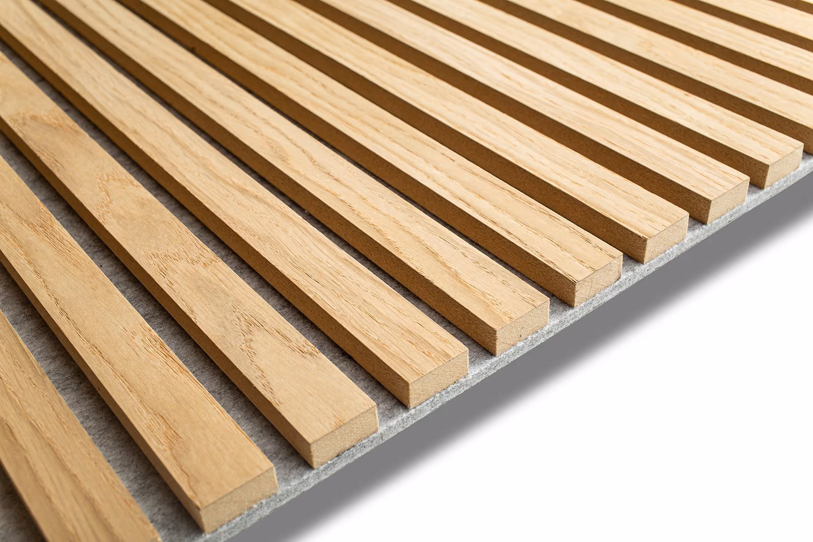 OAK Light Brown MDF Grey Felt timber acoustic panel by Kuuks