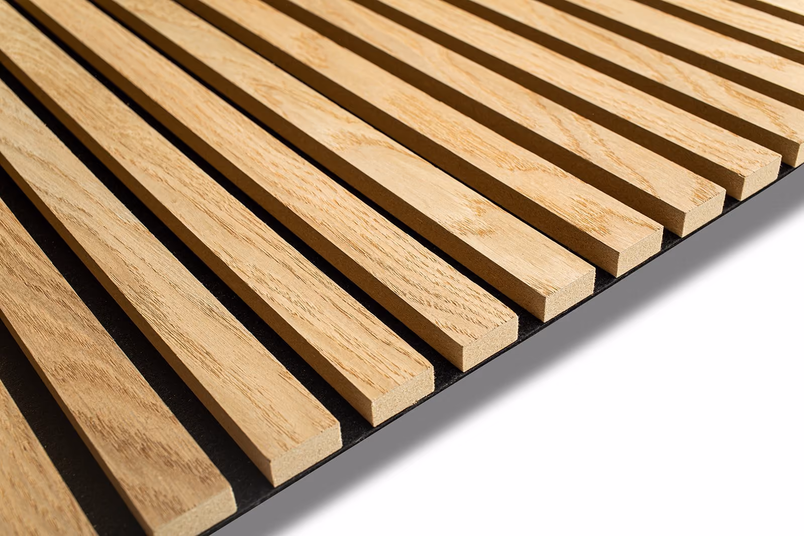 OAK Light Brown MDF Black Felt timber acoustic panel by Kuuks