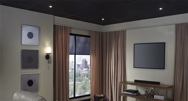 Parmephon Black acoustic ceiling panel, view 3