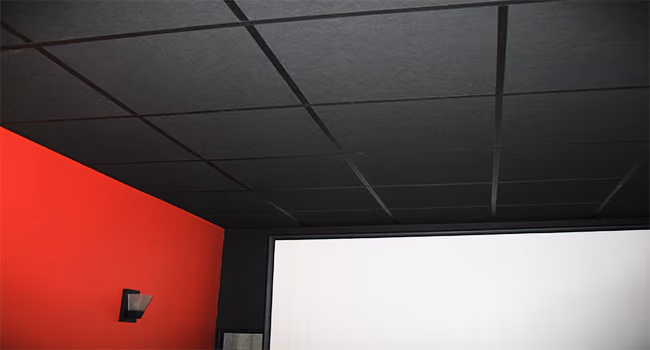 Parmephon Black acoustic ceiling panel, view 2
