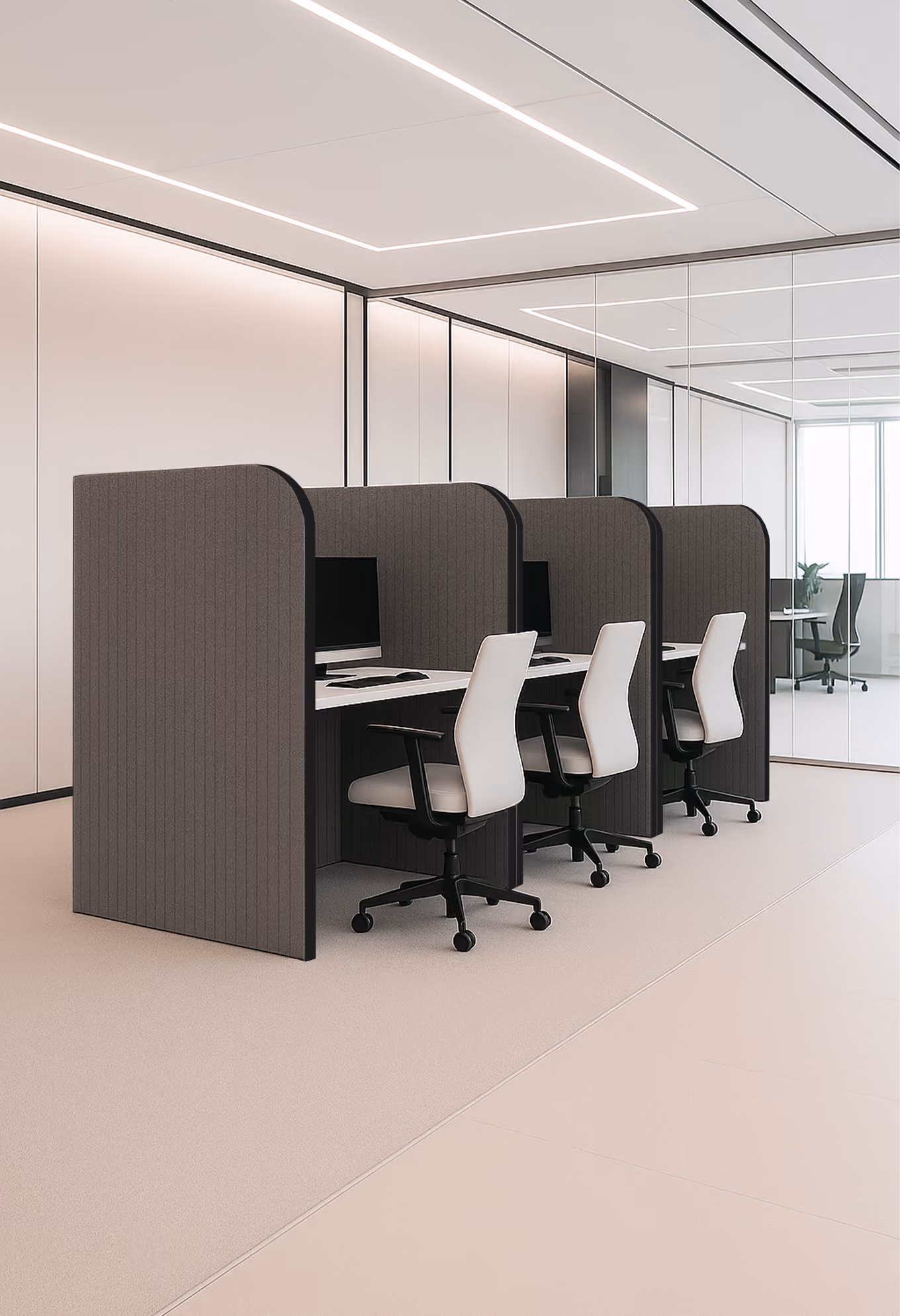 Arc acoustic screen by Feltouch, view 1