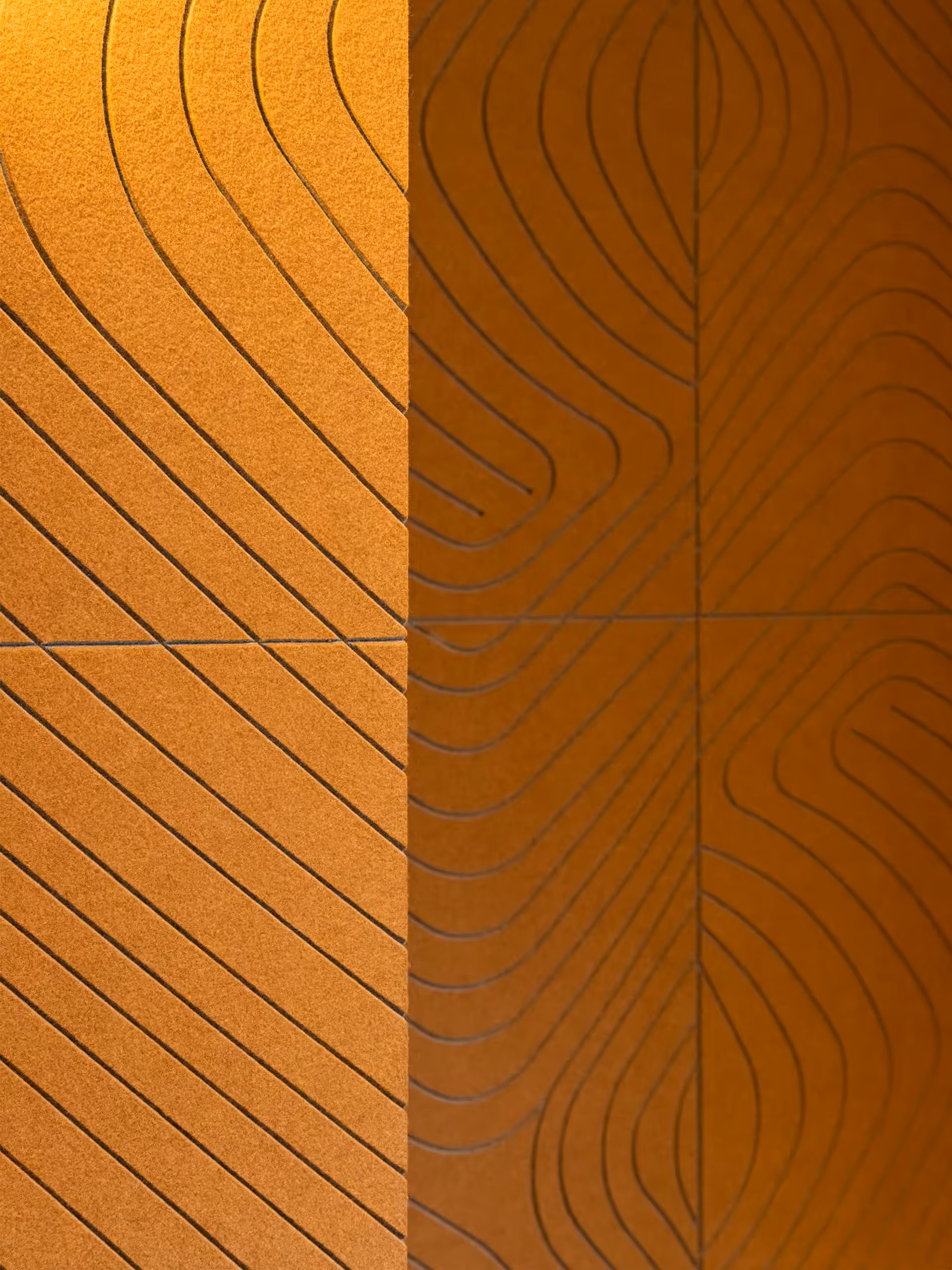Zebra 3D acoustic panel by Feltouch, view 3