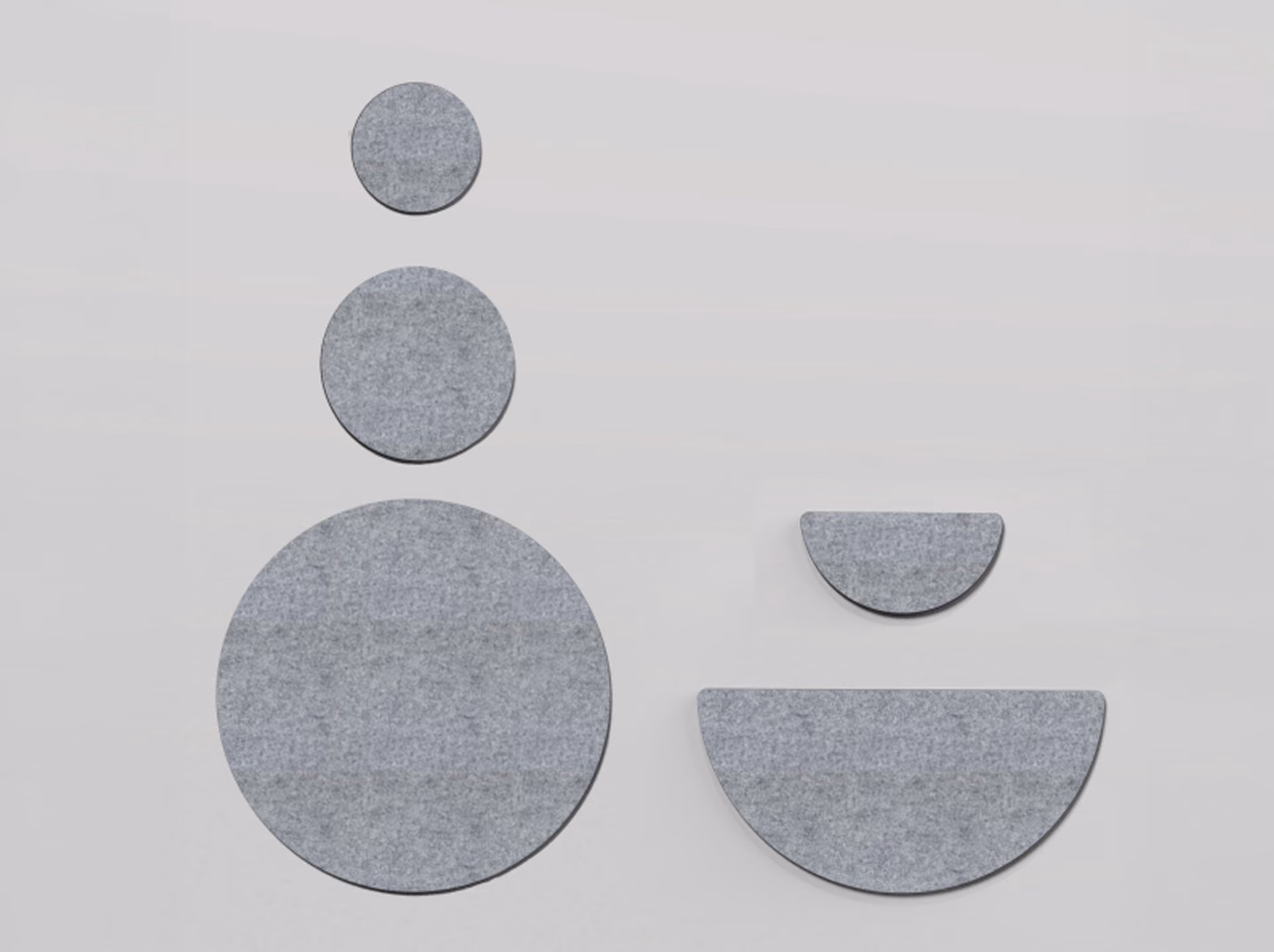 Circles 3D acoustic panel by Feltouch, view 2