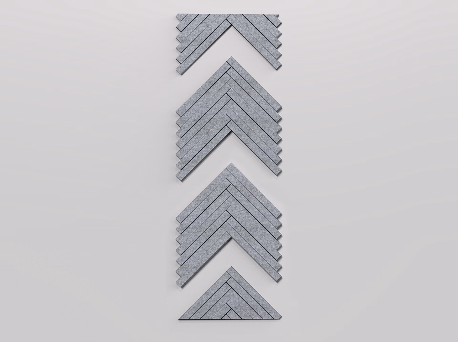 Fishbone 3D acoustic panel by Feltouch, view 2
