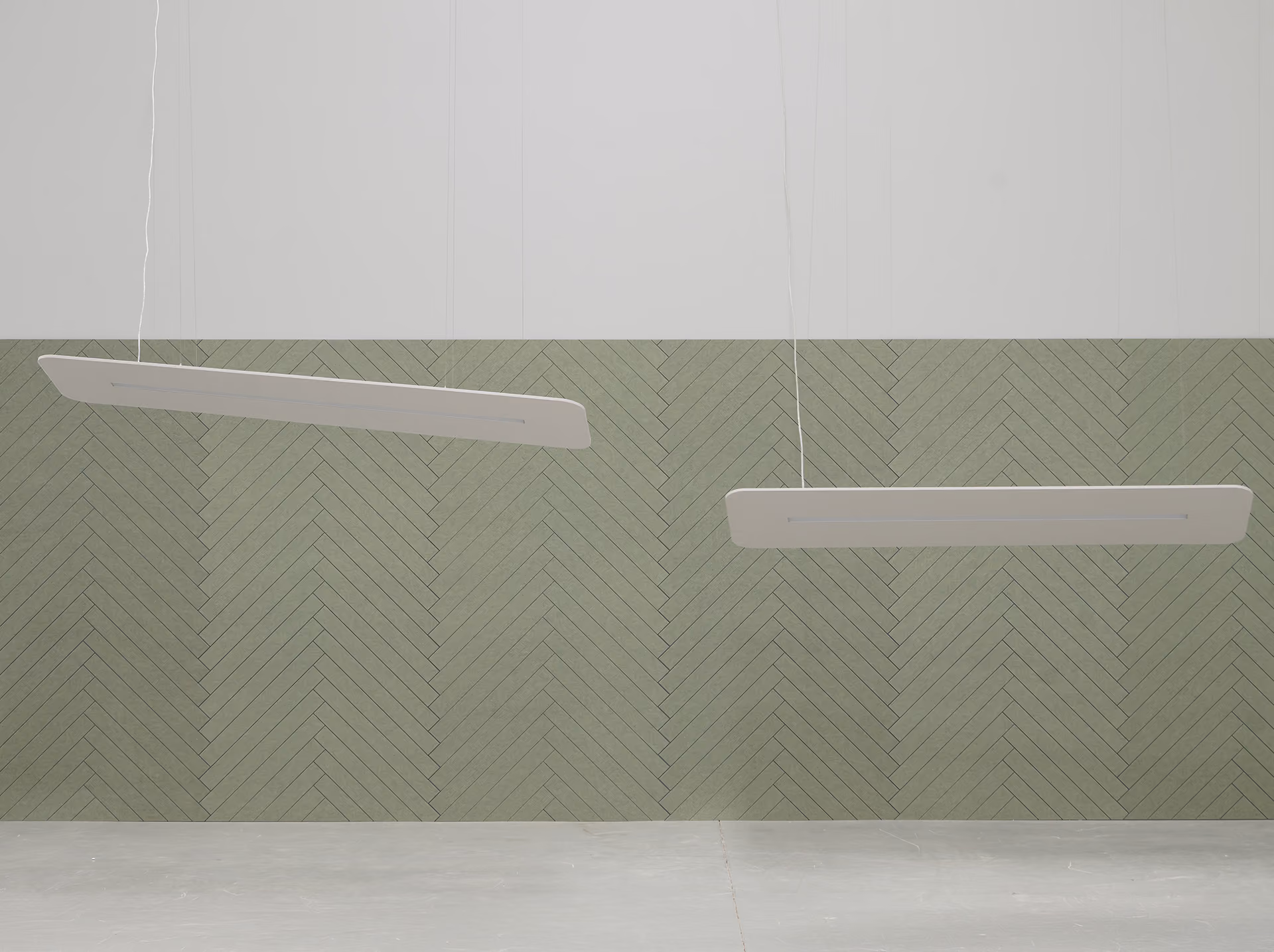 Fishbone 3D acoustic panel by Feltouch
